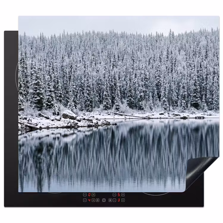 Herdabdeckplatte - Wald - Spiegelung - See - Winter - Gelassenheit — 1