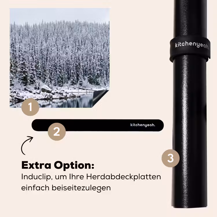 Herdabdeckplatte - Wald - Spiegelung - See - Winter - Gelassenheit — 8