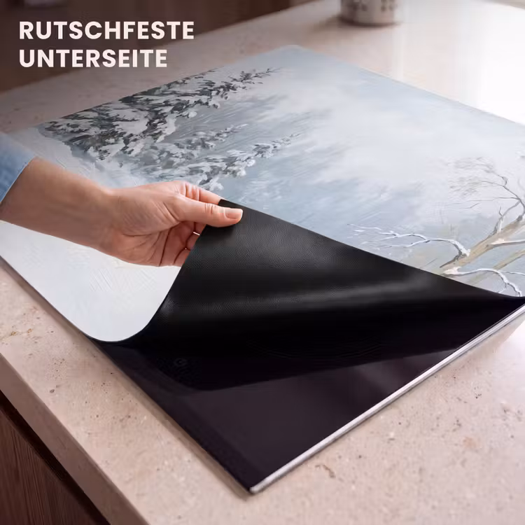 Herdabdeckplatte - Waldweg - Kiefer - Schnee - Winter - Ruhig — 6