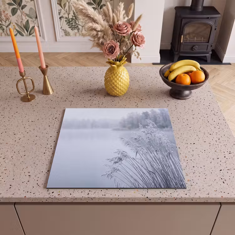 Herdabdeckplatte - Schilf - Gefroren - Winter - Natur — 3