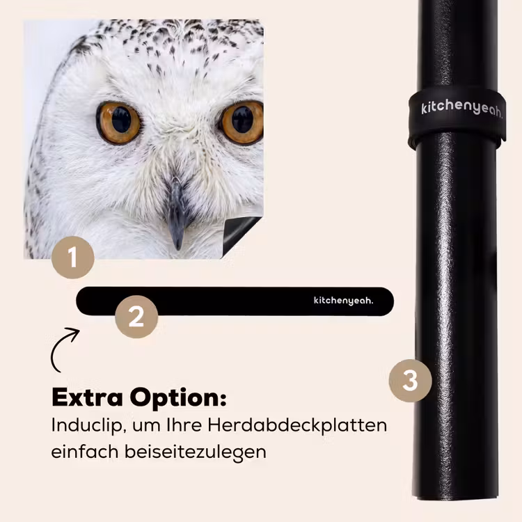 Herdabdeckplatte - Schneeeule - Auge - Wildtiere - Weiß — 8