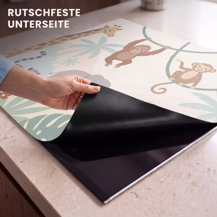 Herdabdeckplatte - Dschungel - Tiere - Grün — 6