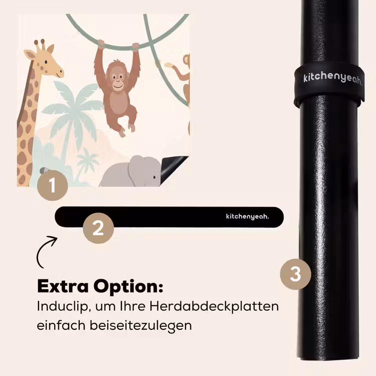 Herdabdeckplatte - Dschungel - Tiere - Grün — 8