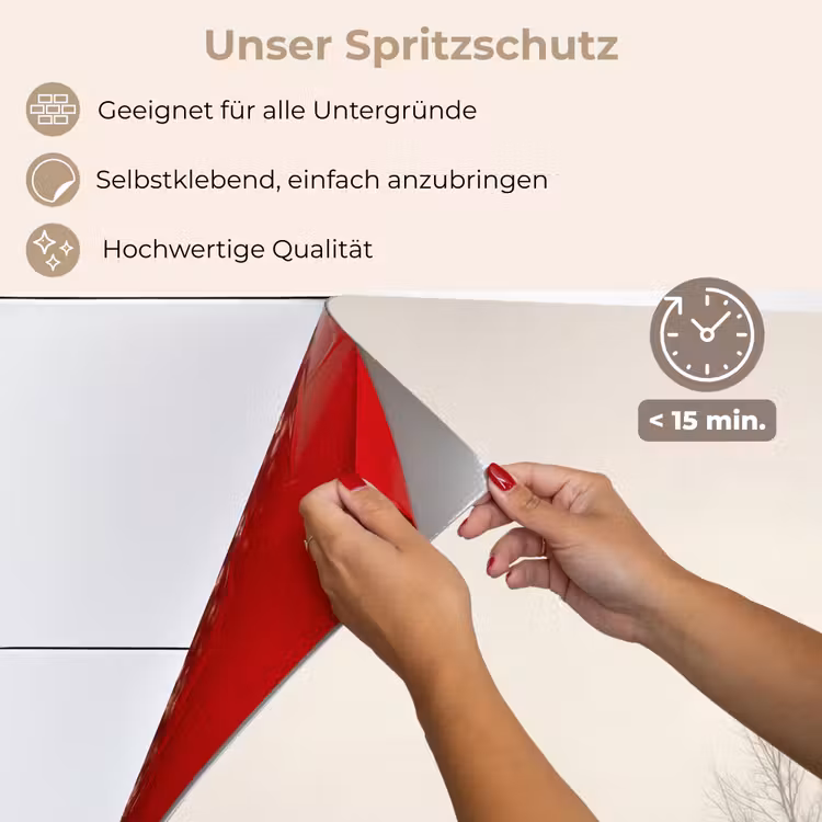 Spritzschutz Küche - Baum - Nebel - Schnee - Winter - Minimalistisch — 4