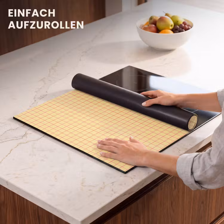 Herdabdeckplatte - Karomuster – Raster – Minimalistisch – Gelb – Rosa — 7