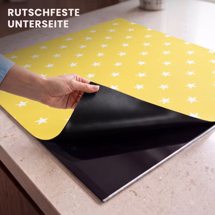 Herdabdeckplatte - Sterne – Muster – Minimalistisch – Gelb — 6
