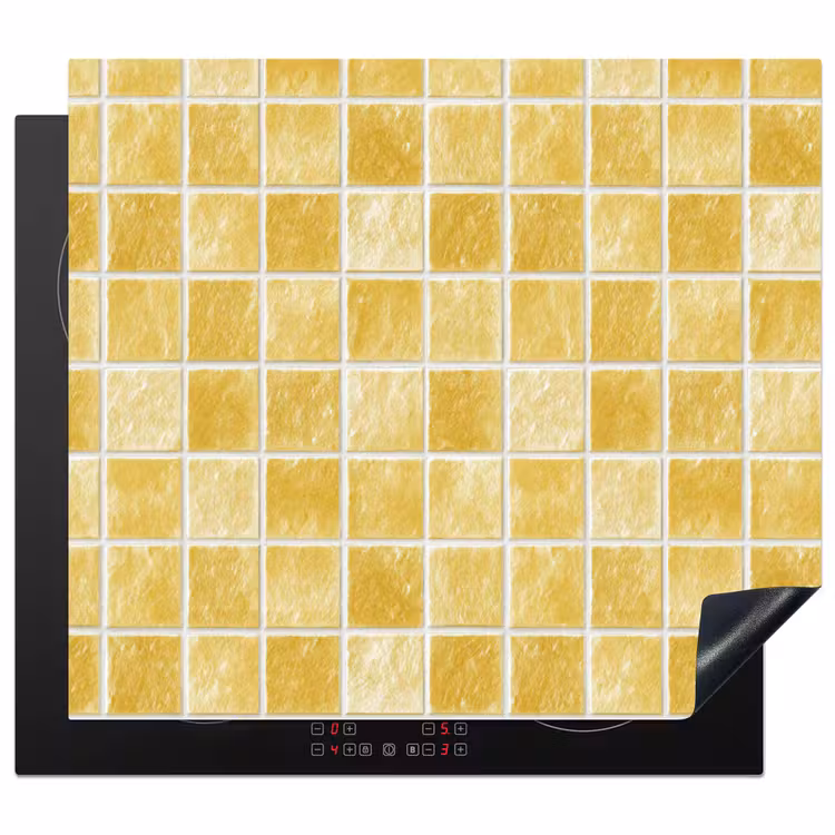 Herdabdeckplatte - Fliesen – Mosaik – Struktur – Goldgelb — 1
