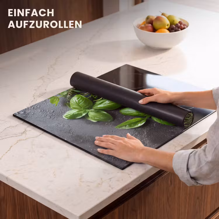 Herdabdeckplatte - Obst - Grau - Konkret - Orange - Pflanzen — 7