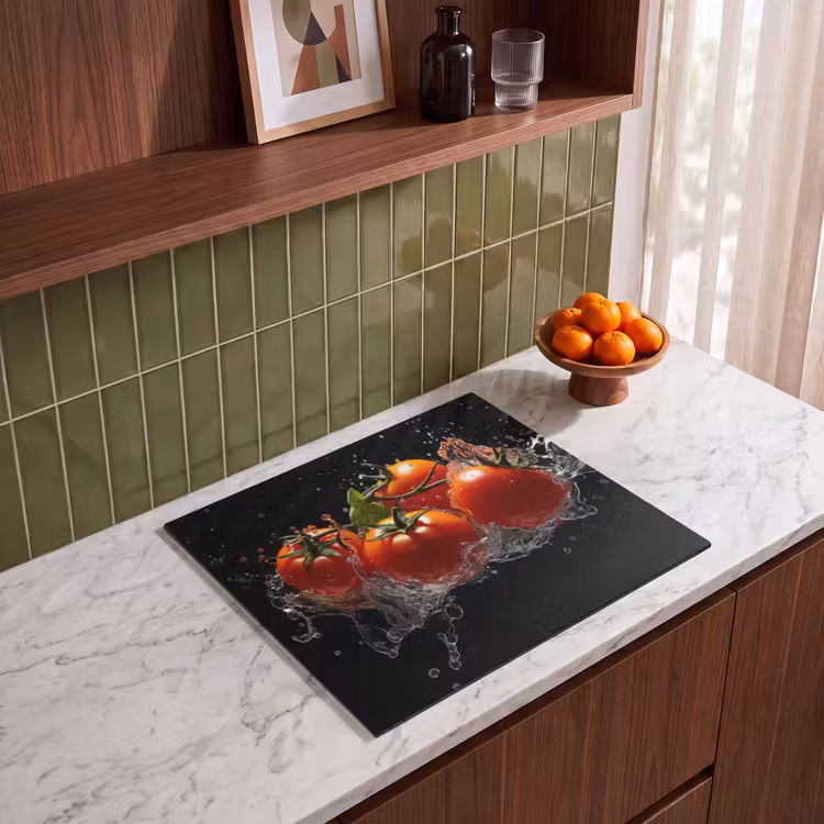 Herdabdeckplatte - Tomaten - Schwarz - Wasser - Rot - Gemüse — 4