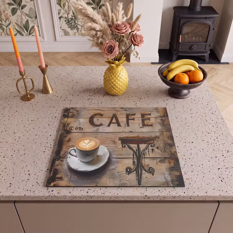 Herdabdeckplatte - Cafe - Holz - Kaffee - Regale — 3