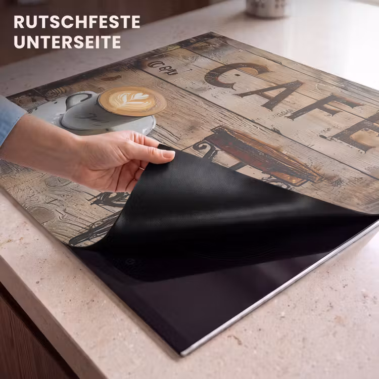 Herdabdeckplatte - Cafe - Holz - Kaffee - Regale — 6