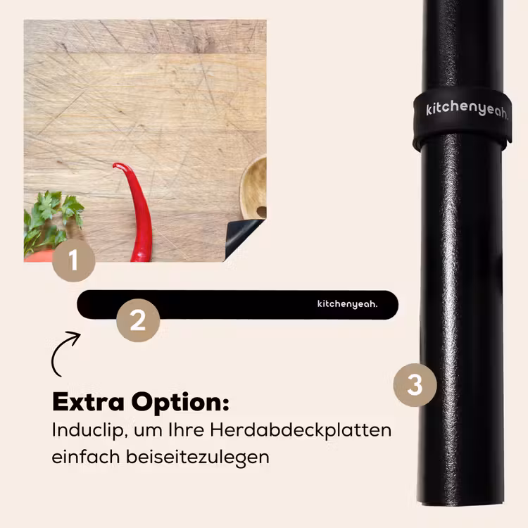 Herdabdeckplatte - Gemüse - Holzstruktur - Schöpfkelle - Smiley - Tomate — 8