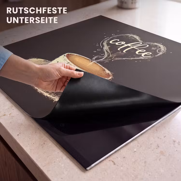 Herdabdeckplatte - Kaffee - Zitat - Herz - Kaffee — 6