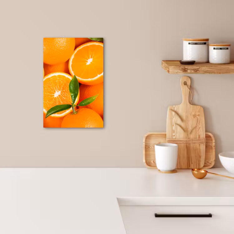 Leinwandbilder - Orangefarbene Sonnenstrahlen — 2