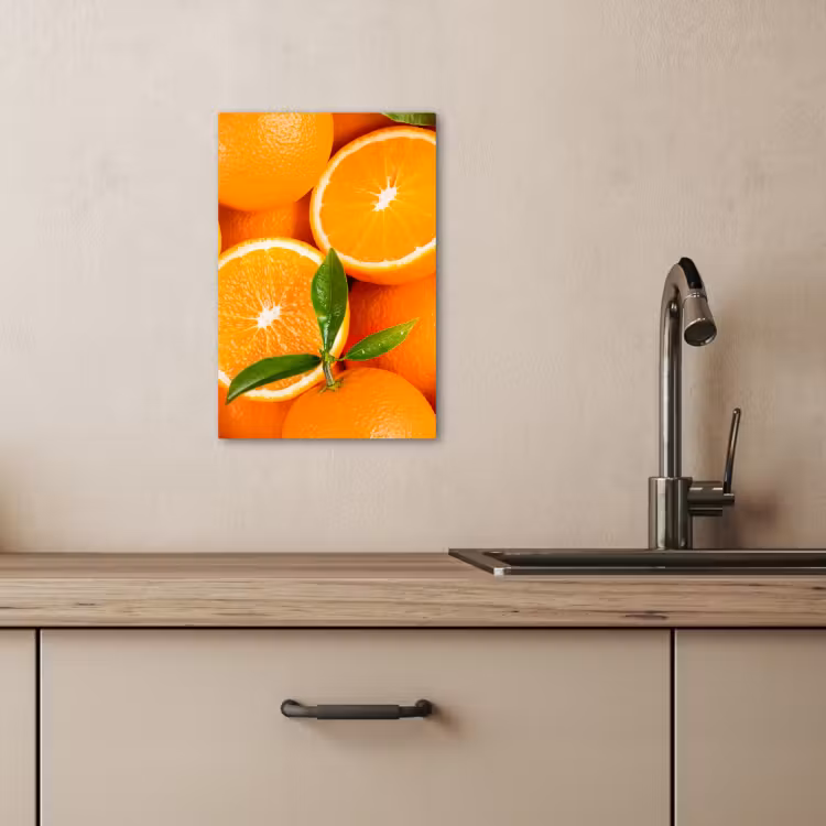 Leinwandbilder - Orangefarbene Sonnenstrahlen — 4