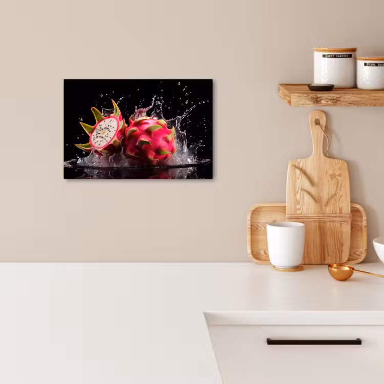 Leinwandbilder - Drachenfrucht - Schwarz - Wasser - Frucht - Frucht — 3