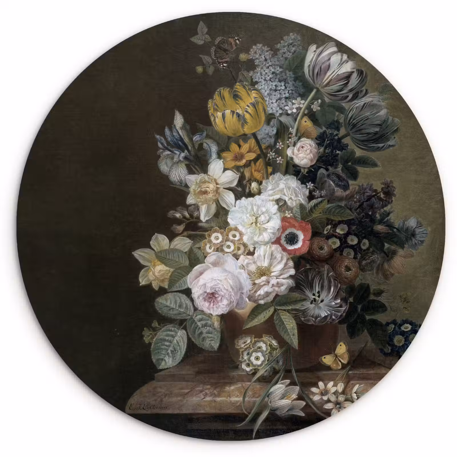 Runde Bilder - Stilleben mit Blumen — 1