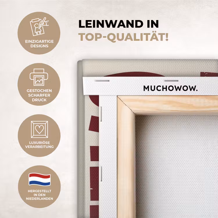 Leinwandbilder - Rot - Jubel - Dekoration - Beige — 2