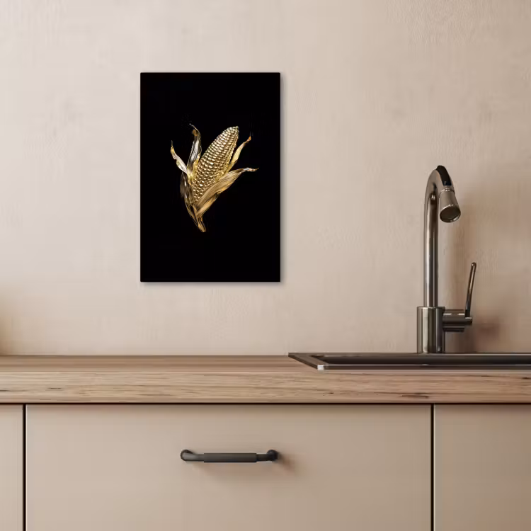 Leinwandbilder - Mais - Lebensmittel - Gold - Schwarz — 3