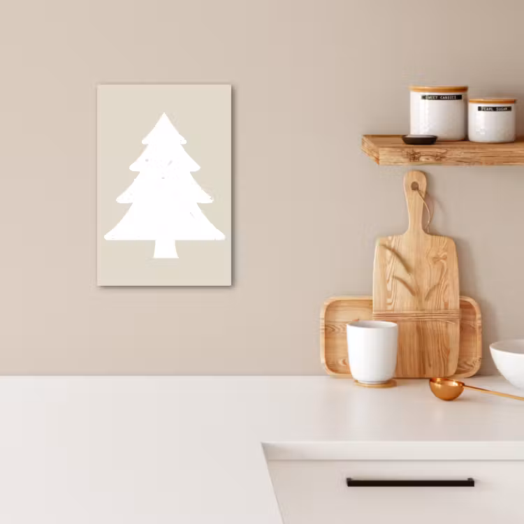 Leinwandbilder - Japandi - Weihnachtsbaum - Beige - Weihnachtsdekoration — 3