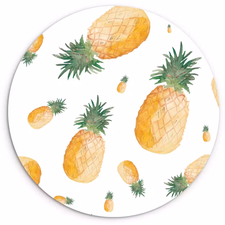 Runde Bilder - Ananas Aquarell — 1