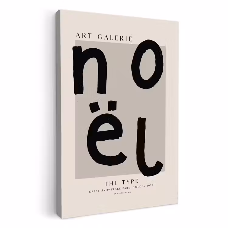 Leinwandbilder - Zitate - Noel - Schwarz - Beige - Weihnachten — 1