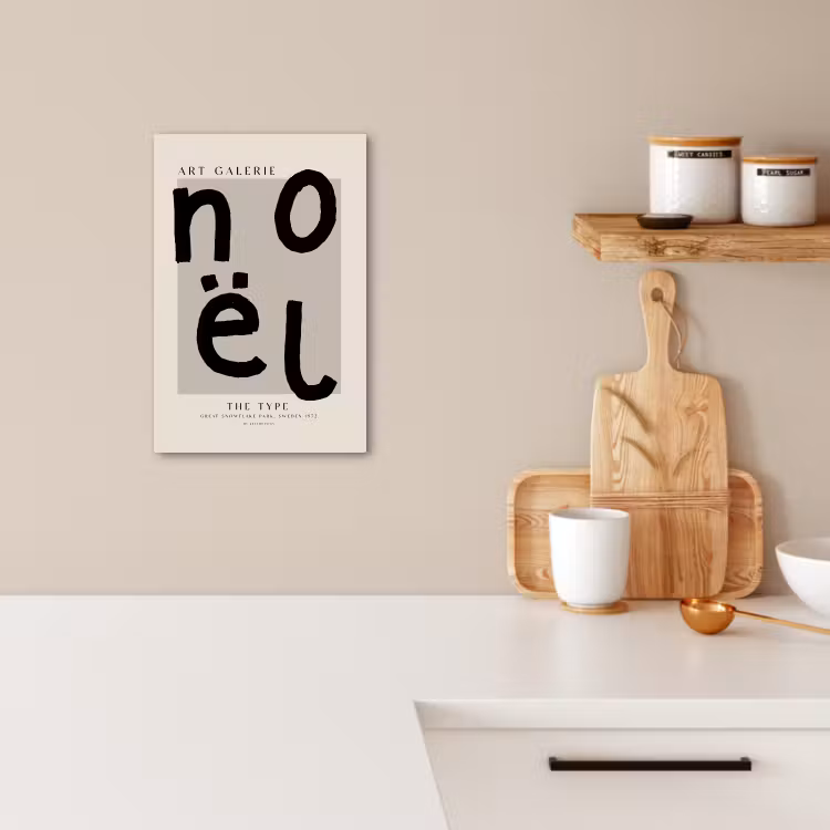 Leinwandbilder - Zitate - Noel - Schwarz - Beige - Weihnachten — 3