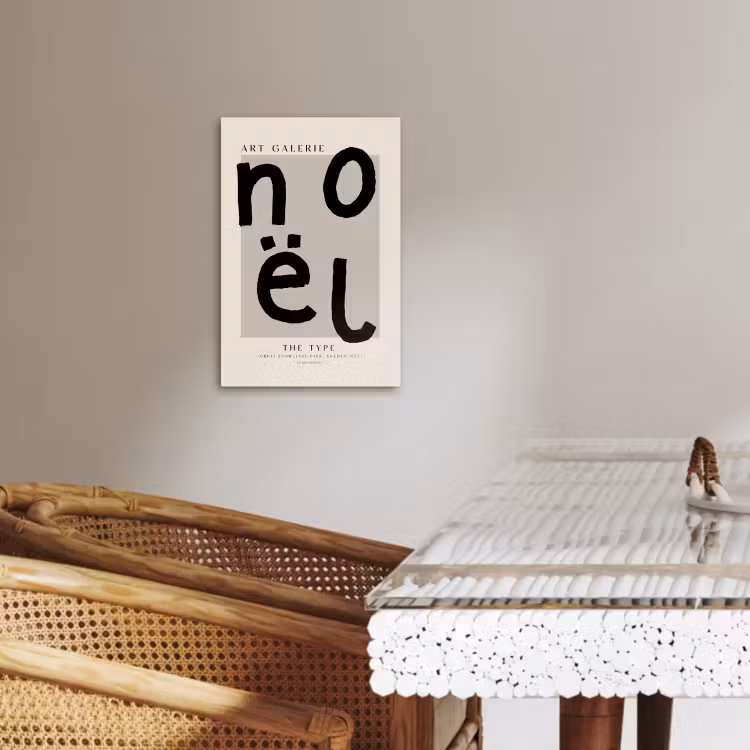 Leinwandbilder - Zitate - Noel - Schwarz - Beige - Weihnachten — 4