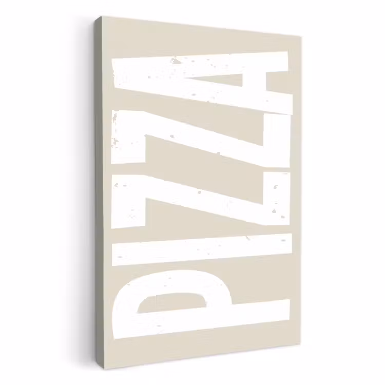 Leinwandbilder - Pizza - Dekoration - Japandi - Weiß — 1