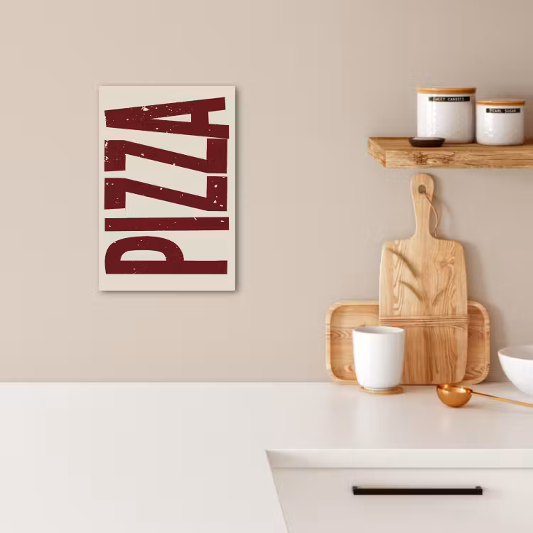 Leinwandbilder - Pizza - Jahrgang - Dekoration - Japandi — 3