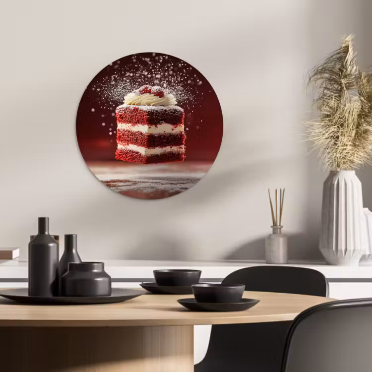 Runde Bilder - Rot - Samt - Torte - Essen — 3