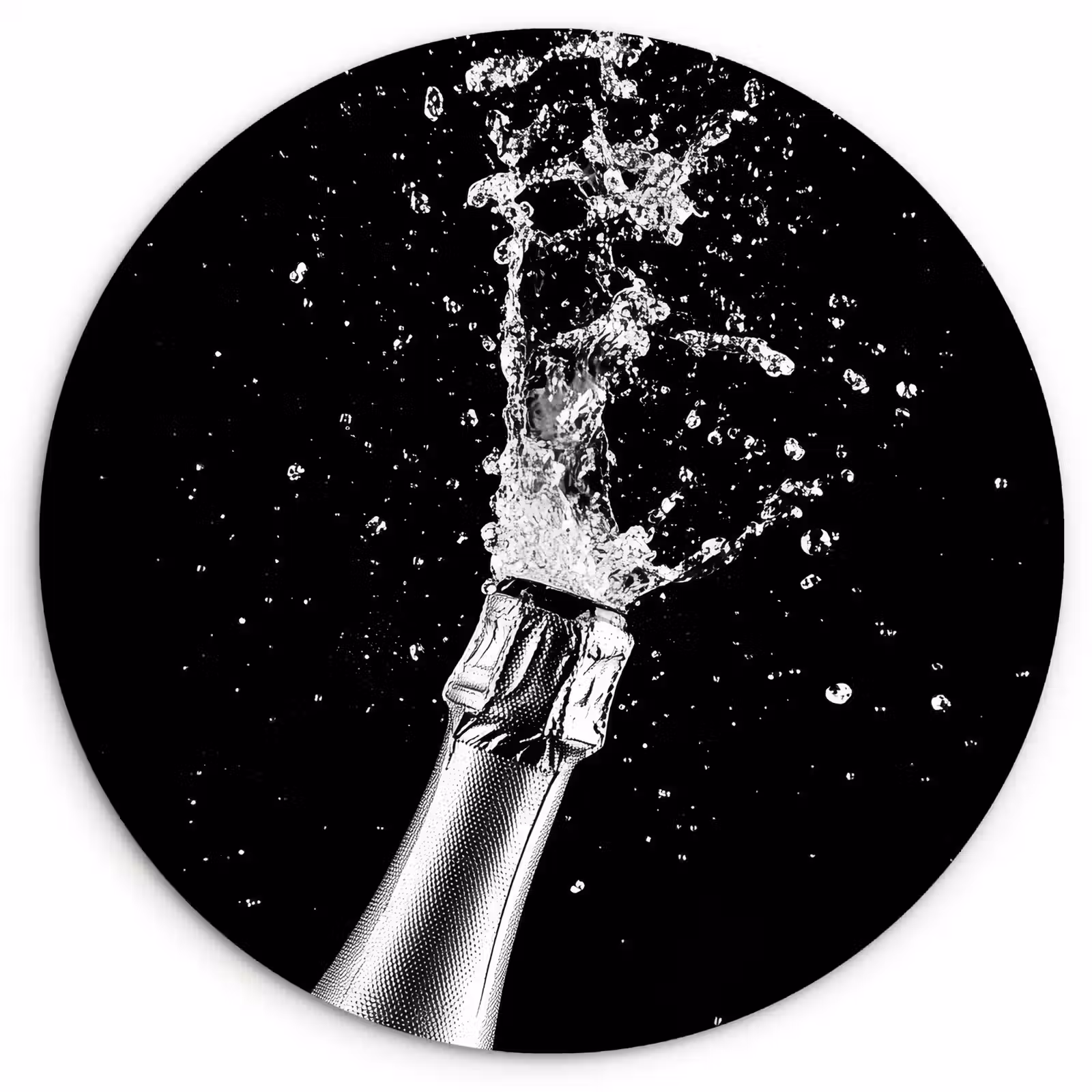Runde Bilder - Champagner - Schwarz - Spritzer - Popping — 1