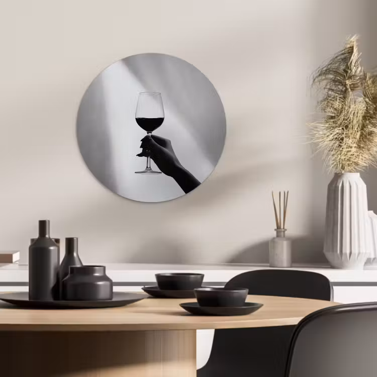 Runde Bilder - Leicht - Wein - Rot - Glas — 4