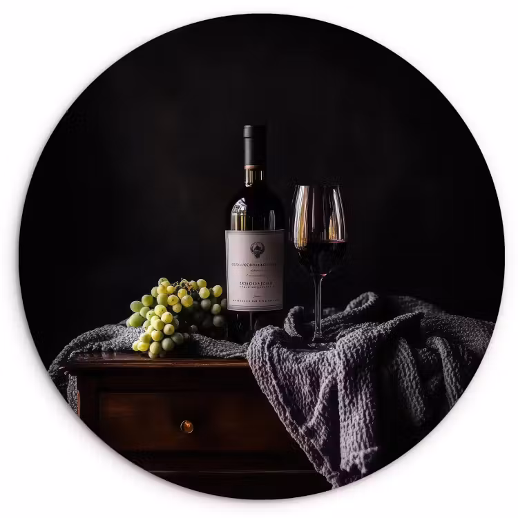 Runde Bilder - Trauben - Wein - Rot - Tafel — 2