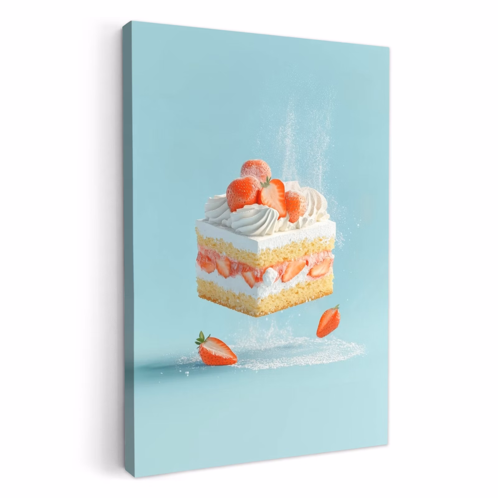 Leinwandbilder - Schlagsahne - Torte - Blau - Lebensmittel — 1