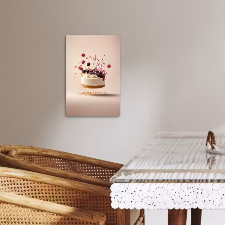Leinwandbilder - Käsekuchen - Essen - Rosa - Torte — 3