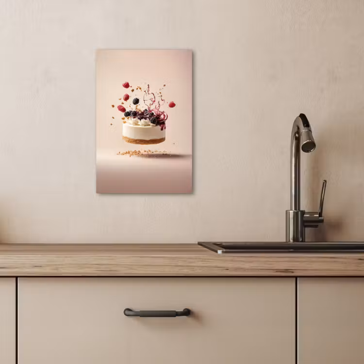 Leinwandbilder - Käsekuchen - Essen - Rosa - Torte — 4