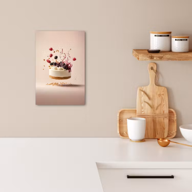 Leinwandbilder - Käsekuchen - Essen - Rosa - Torte — 5