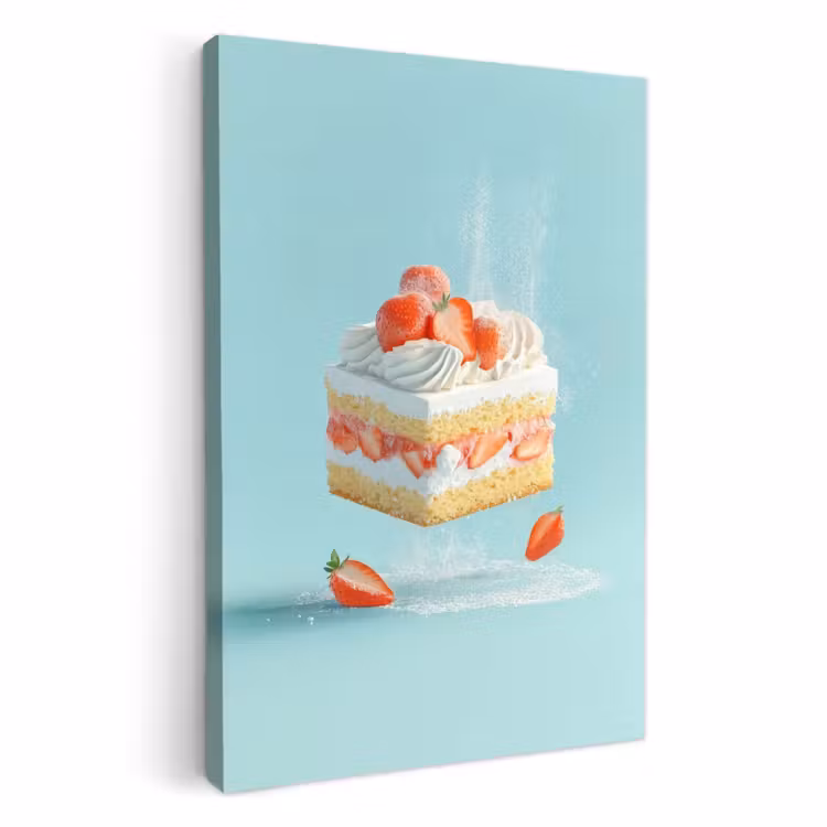 Leinwandbilder - Schlagsahne - Torte - Blau - Lebensmittel — 1