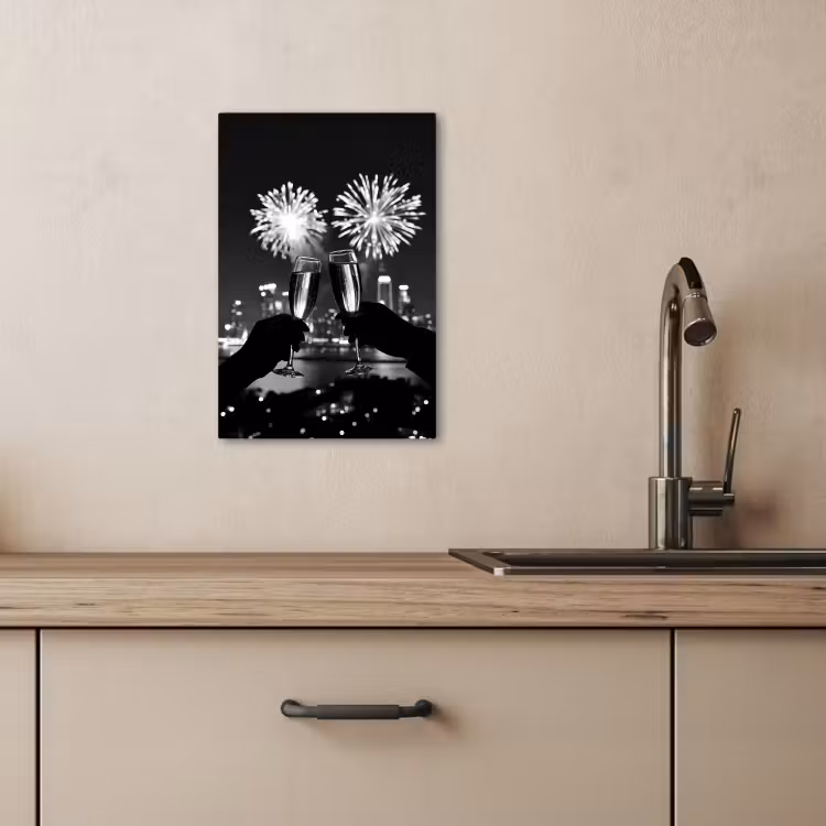 Leinwandbilder - Feuerwerk - Prost - Skyline - Champagner — 5