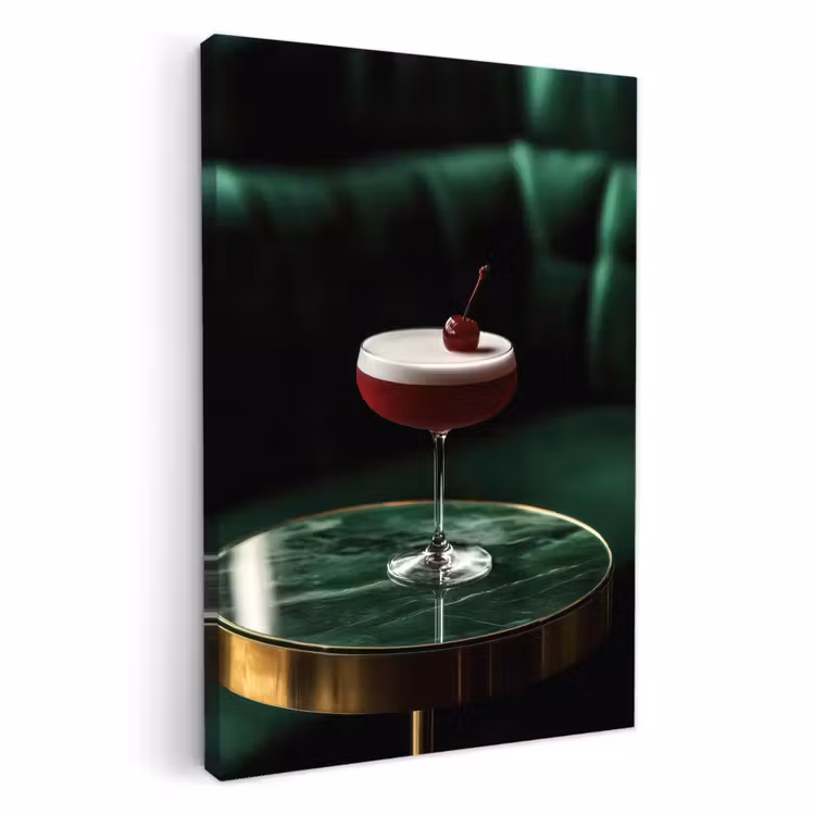 Leinwandbilder - Kirsche - Cocktail - Rot - Marmor — 1