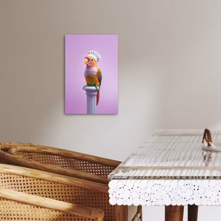 KitchenYeah - Küche - Leinwand - Papagei - Kochmütze - Säule - Vogel — 4