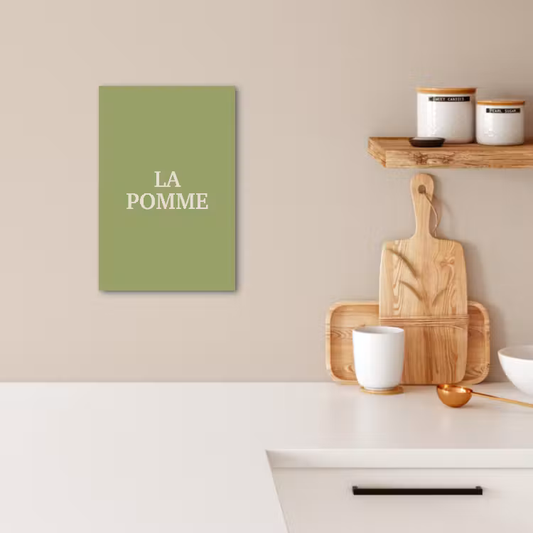 Leinwandbilder - Apfel - Grün - Minimalistisch — 3