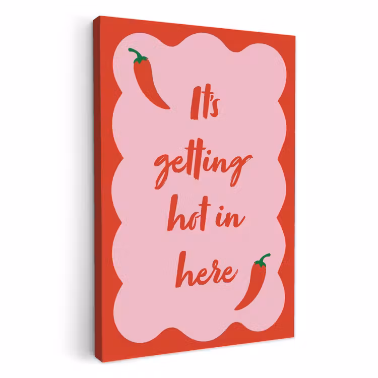 Leinwandbilder - Chilischote - Rot - Scharf - Zitate — 1