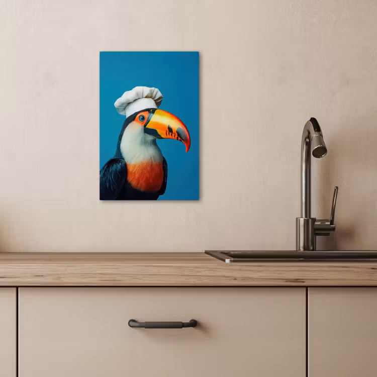 KitchenYeah - Küche - Leinwand - Tukan - Papagei - Vogel - Kochmütze — 5