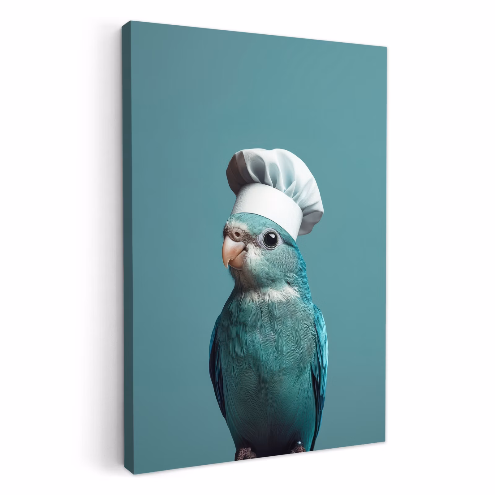 KitchenYeah - Küche - Leinwand - Wellensittich - Vogel - Kochmütze - Süß — 1