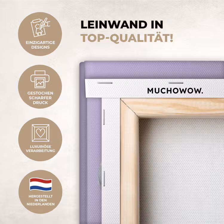 KitchenYeah - Küche - Leinwand - Papagei - Kochmütze - Lila - Süß — 2