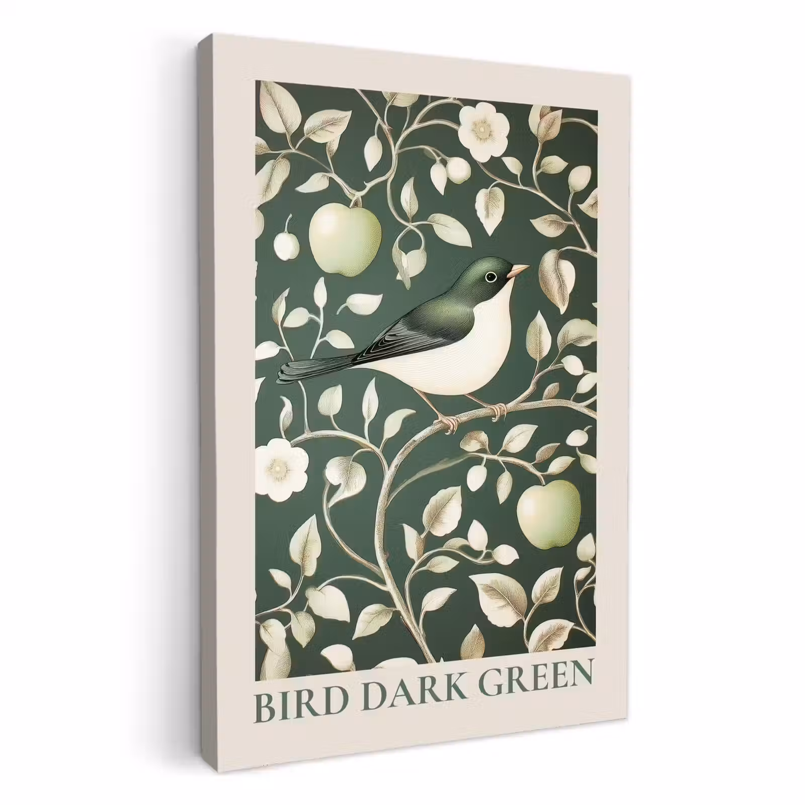 Leinwandbilder - Grün - Vogel - Blumen — 1
