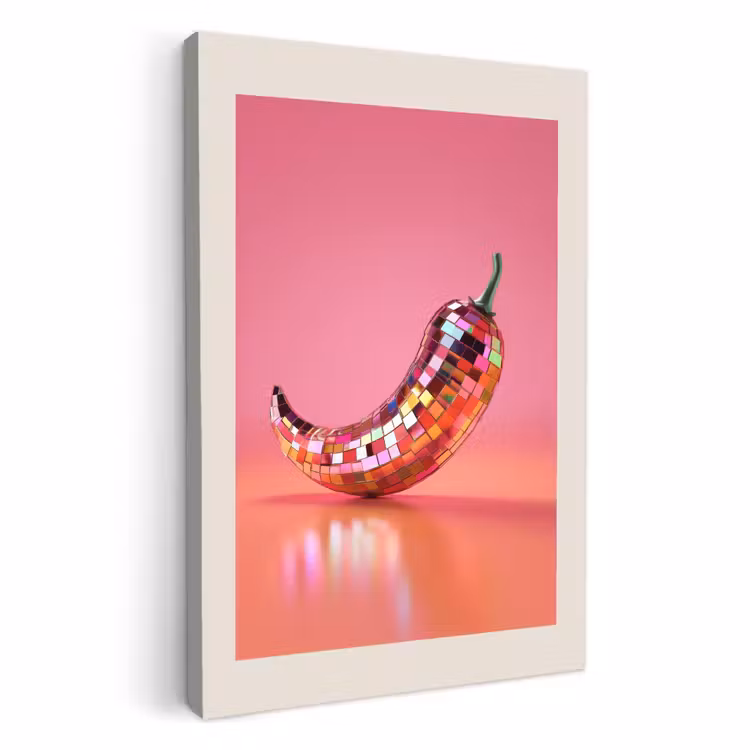Leinwandbilder - Disco - Paprika - Rosa — 1
