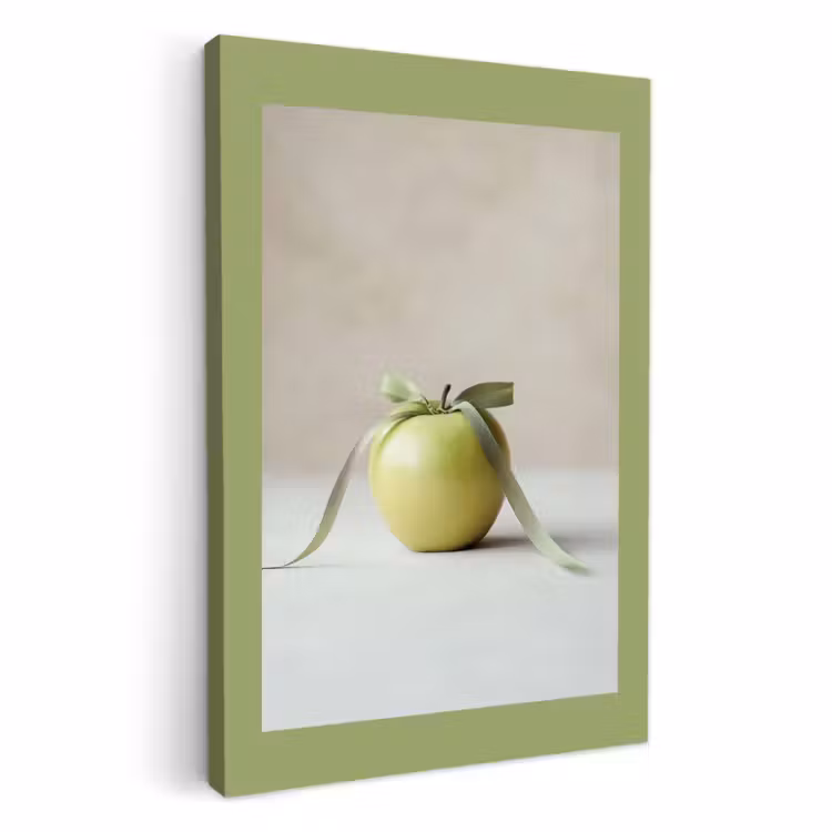Leinwandbilder - Grün - Apfel - Fliege — 1